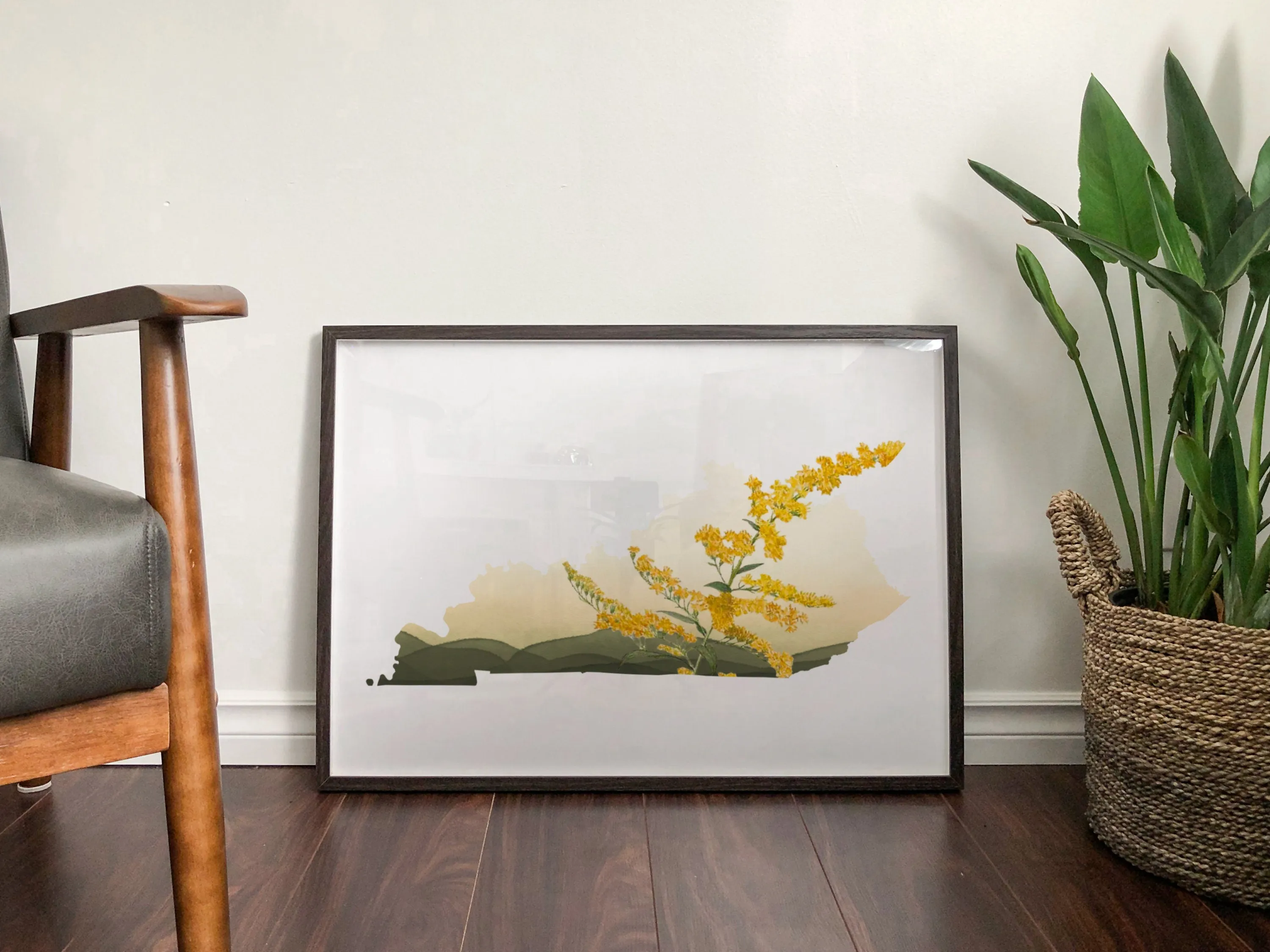 Kentucky State Flower Goldenrod Wall Art - Vibrant and Versatile - Framed or Unframed - Various Sizes and Frame Colors