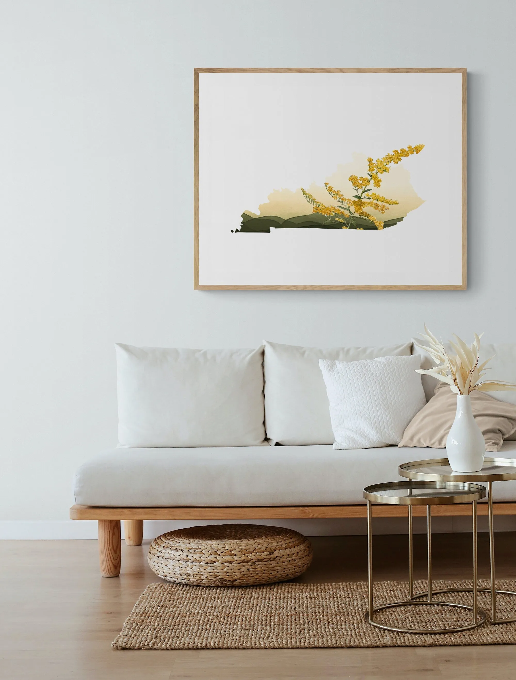 Kentucky State Flower Goldenrod Wall Art - Vibrant and Versatile - Framed or Unframed - Various Sizes and Frame Colors