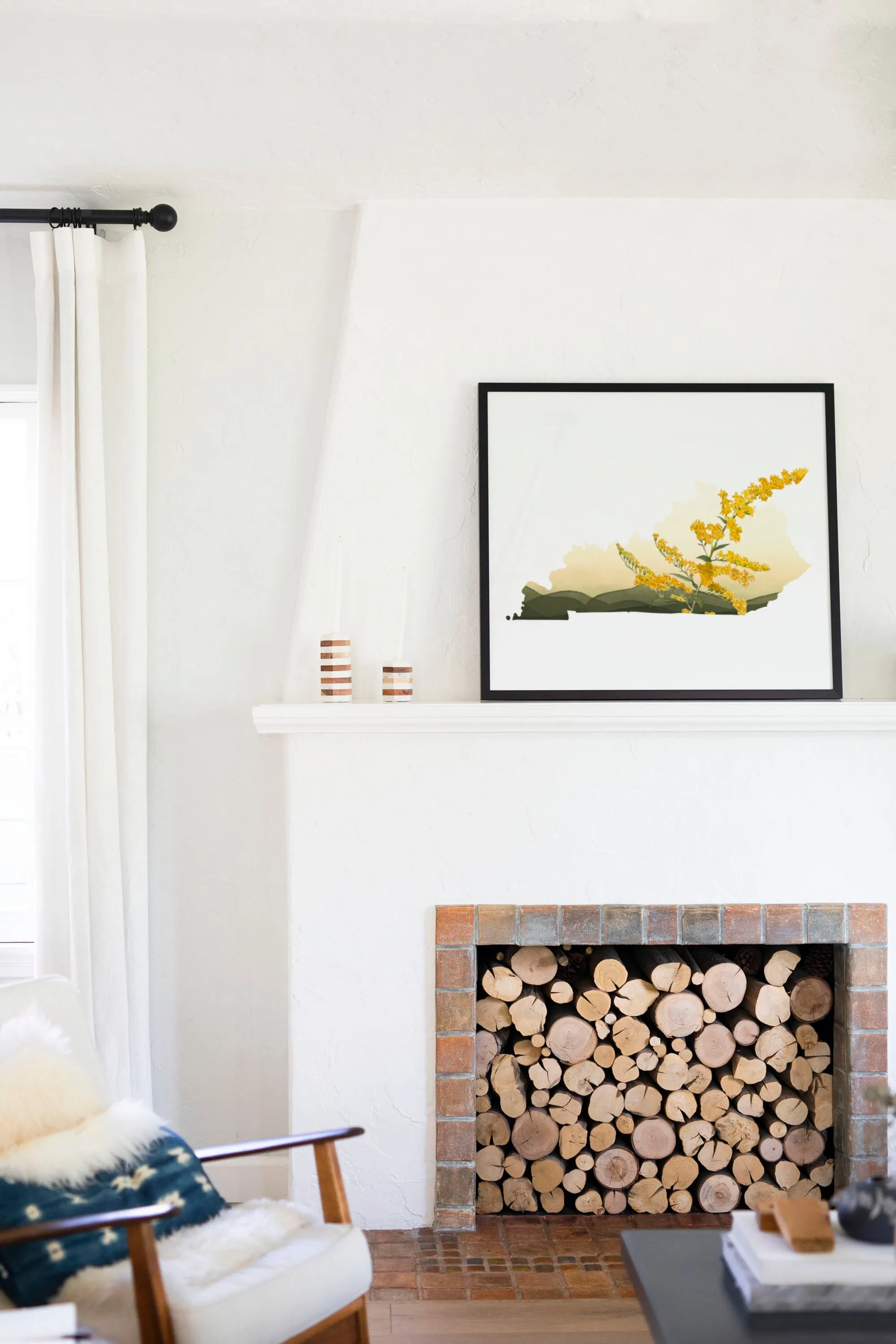 Kentucky State Flower Goldenrod Wall Art - Vibrant and Versatile - Framed or Unframed - Various Sizes and Frame Colors