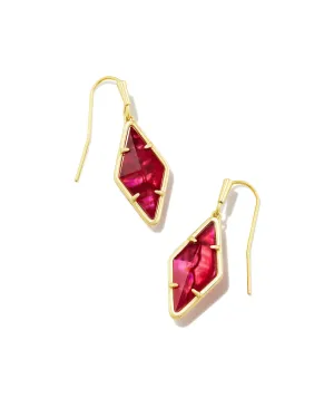 Kinsley Drop Earring in Gold Raspberry Illusion