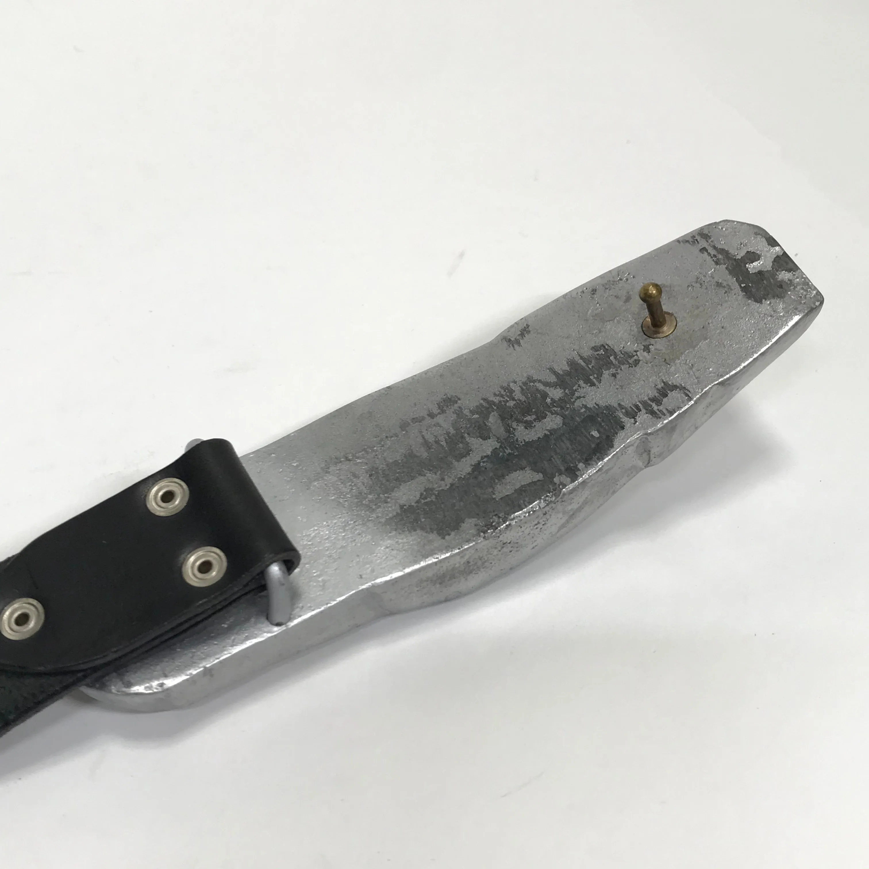 [L] A Bathing Ape Vintage Bape II Bape Solid Aluminum / Leather Belt