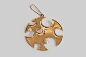 Large Modernist "Subtraction" Pendant