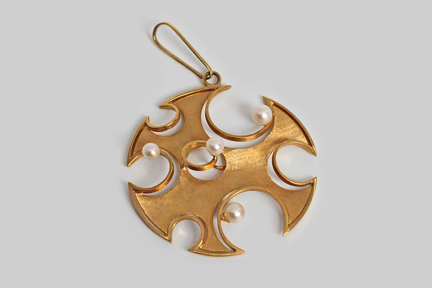 Large Modernist "Subtraction" Pendant