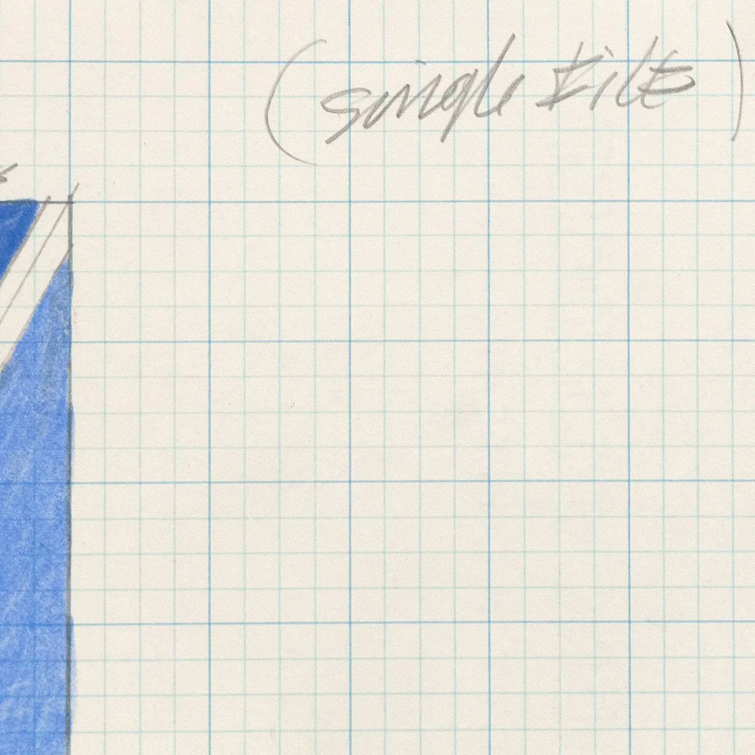 LARRY ZOX "SINGLE FILE" DRAWING, 1965
