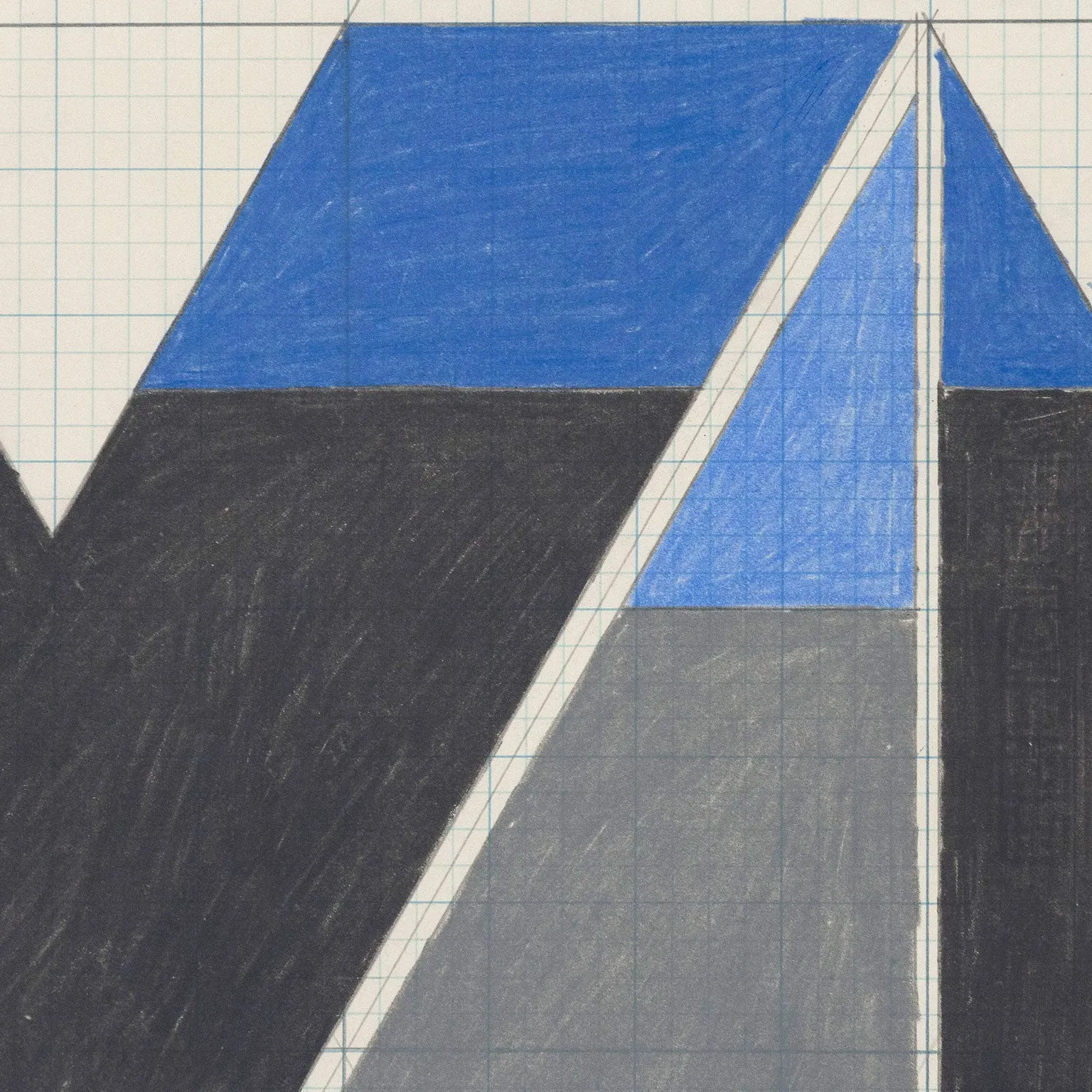 LARRY ZOX "SINGLE FILE" DRAWING, 1965
