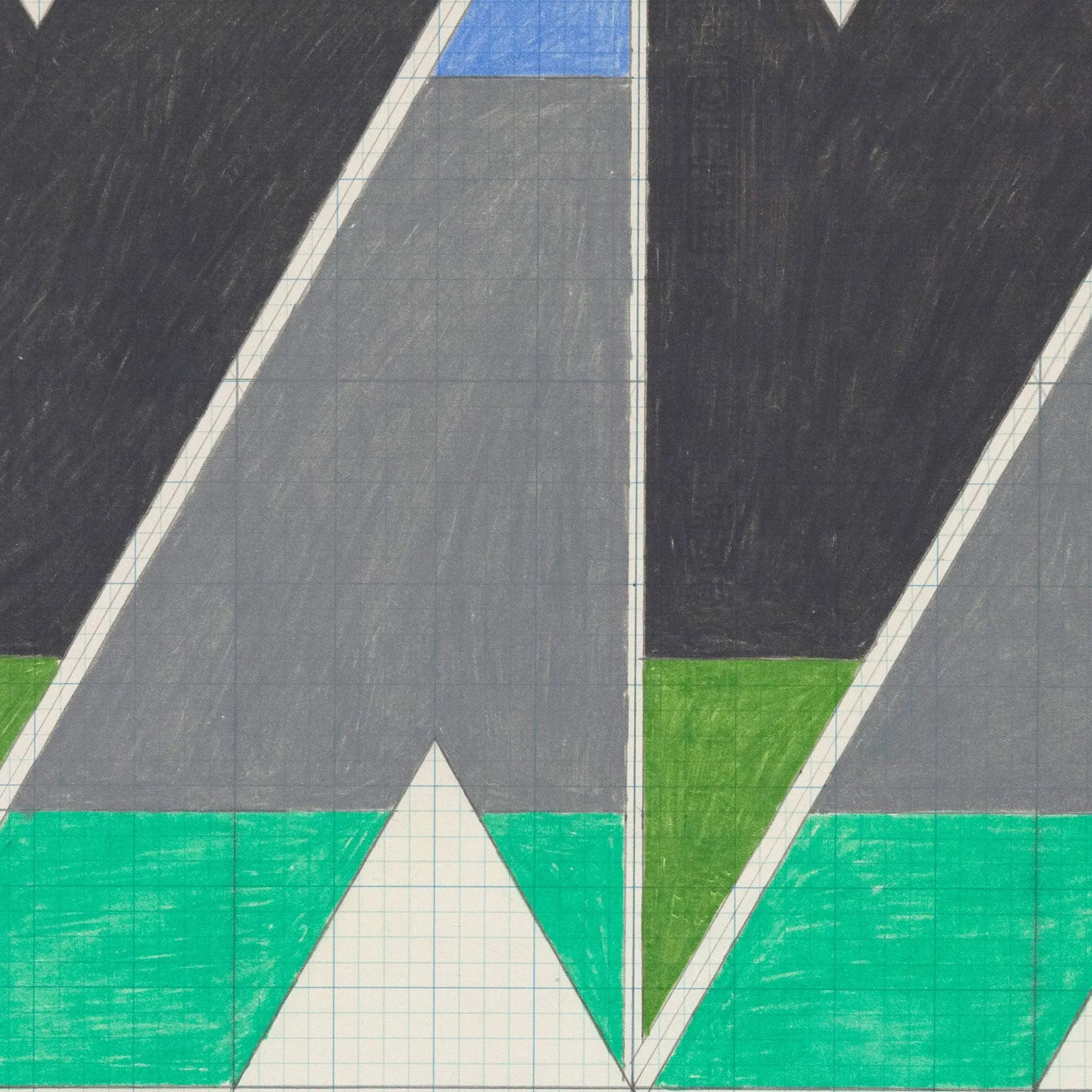 LARRY ZOX "SINGLE FILE" DRAWING, 1965