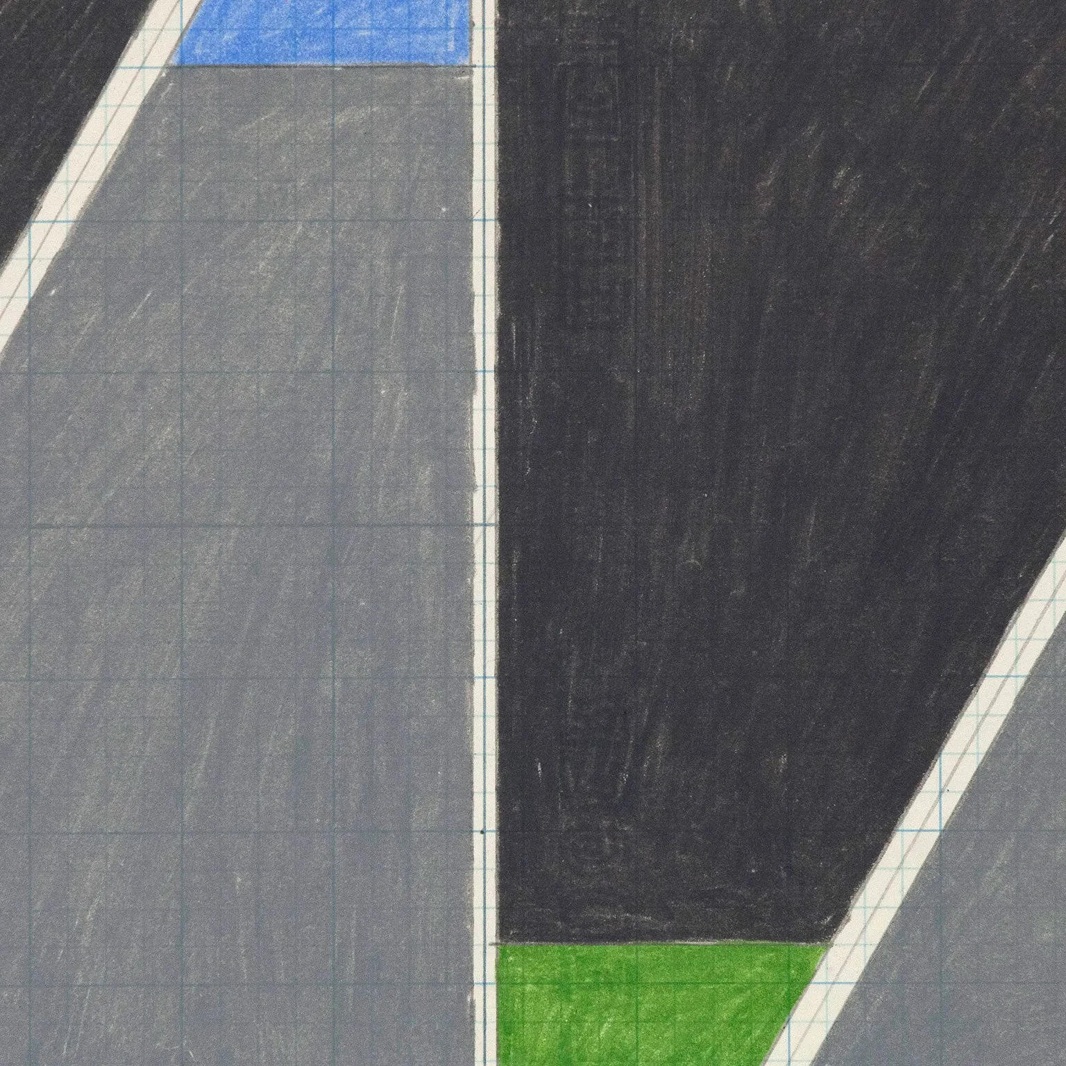 LARRY ZOX "SINGLE FILE" DRAWING, 1965