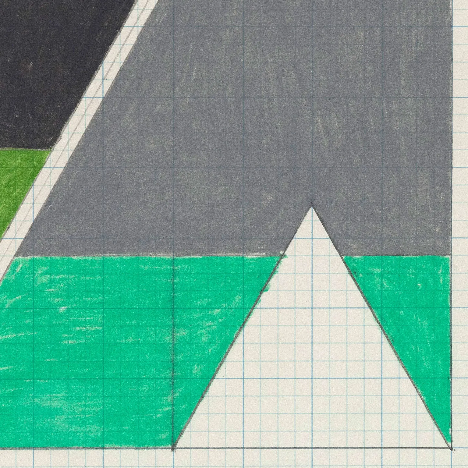 LARRY ZOX "SINGLE FILE" DRAWING, 1965