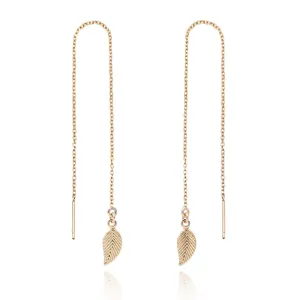 Leaf Threader Earrings