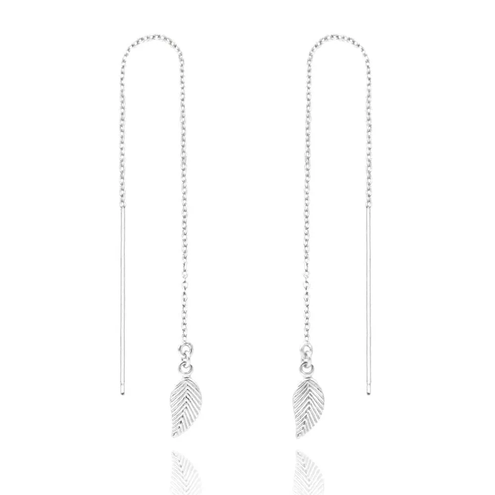 Leaf Threader Earrings