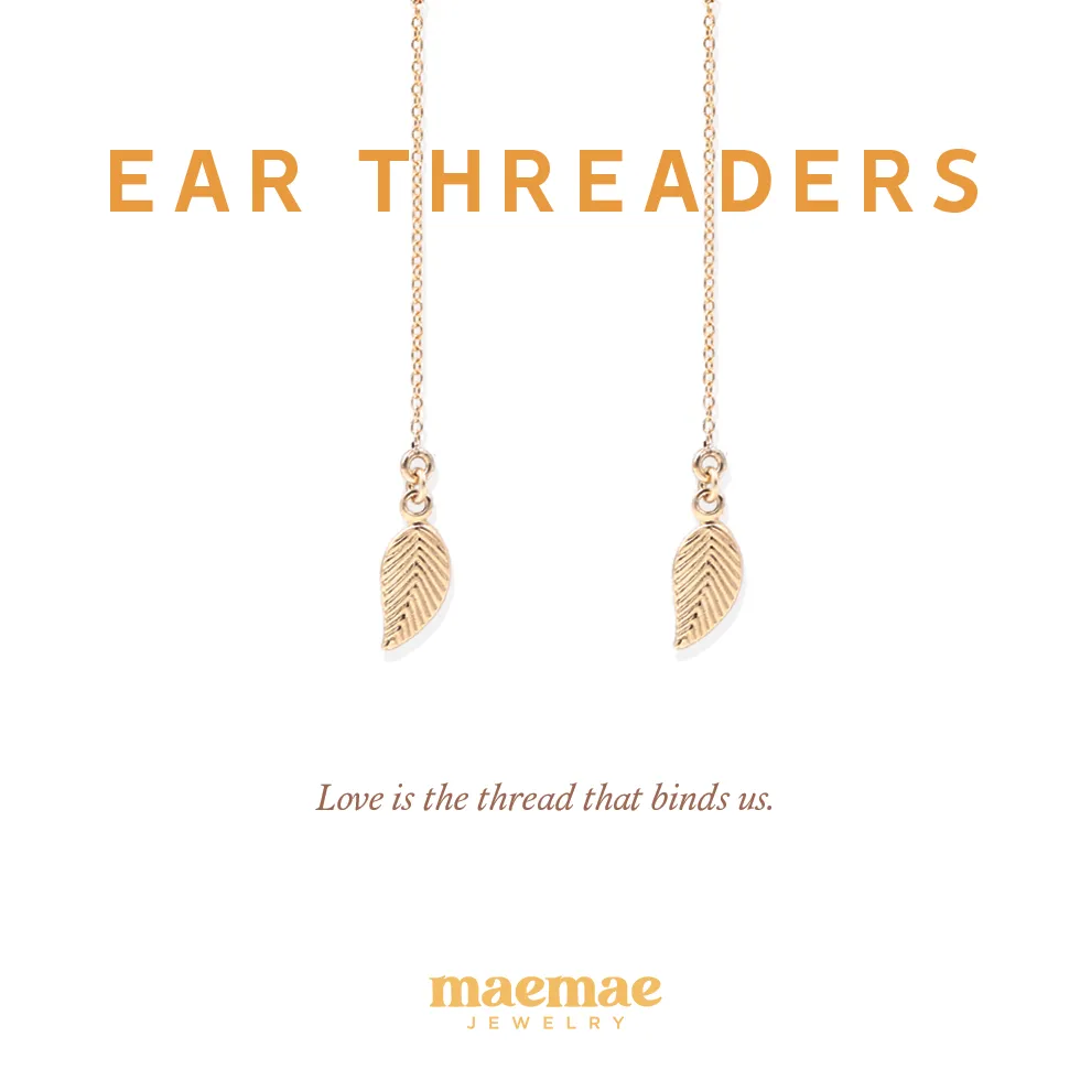 Leaf Threader Earrings