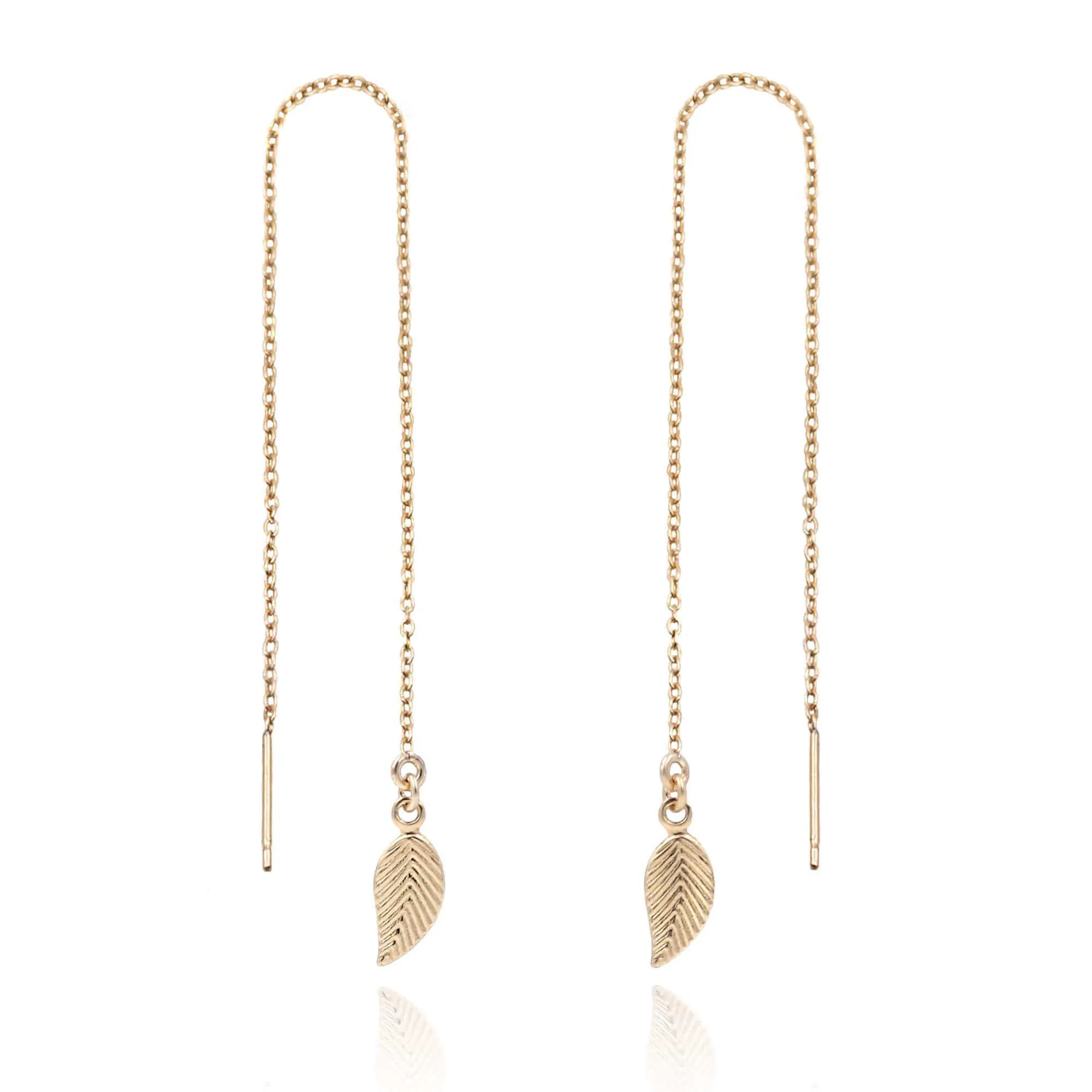 Leaf Threader Earrings