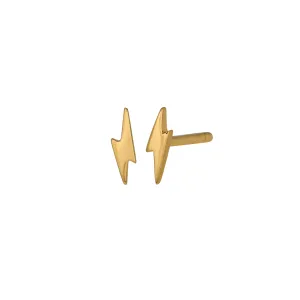 Lightning Stud Earrings in Gold