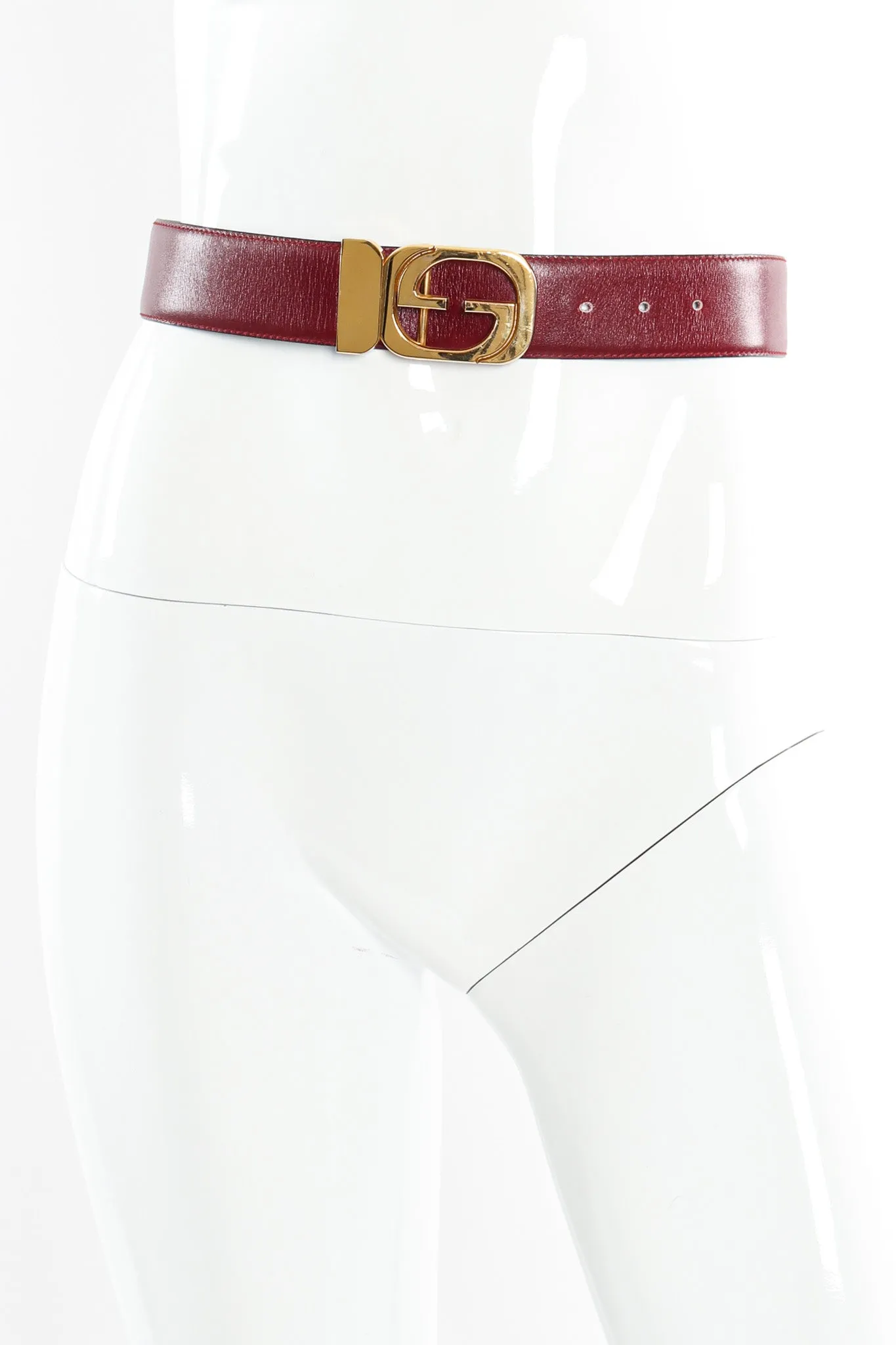Logo Buckle Leather Belt
