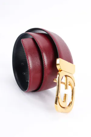 Logo Buckle Leather Belt