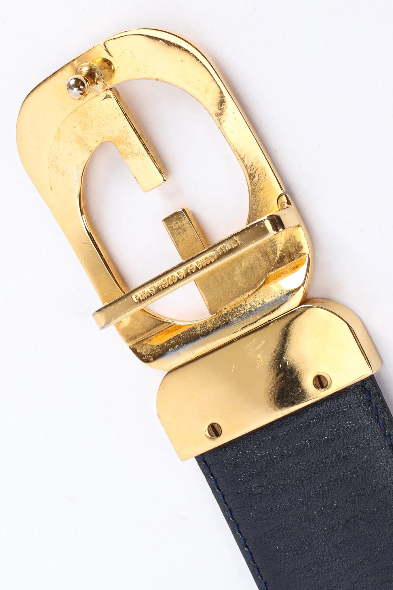 Logo Buckle Leather Belt