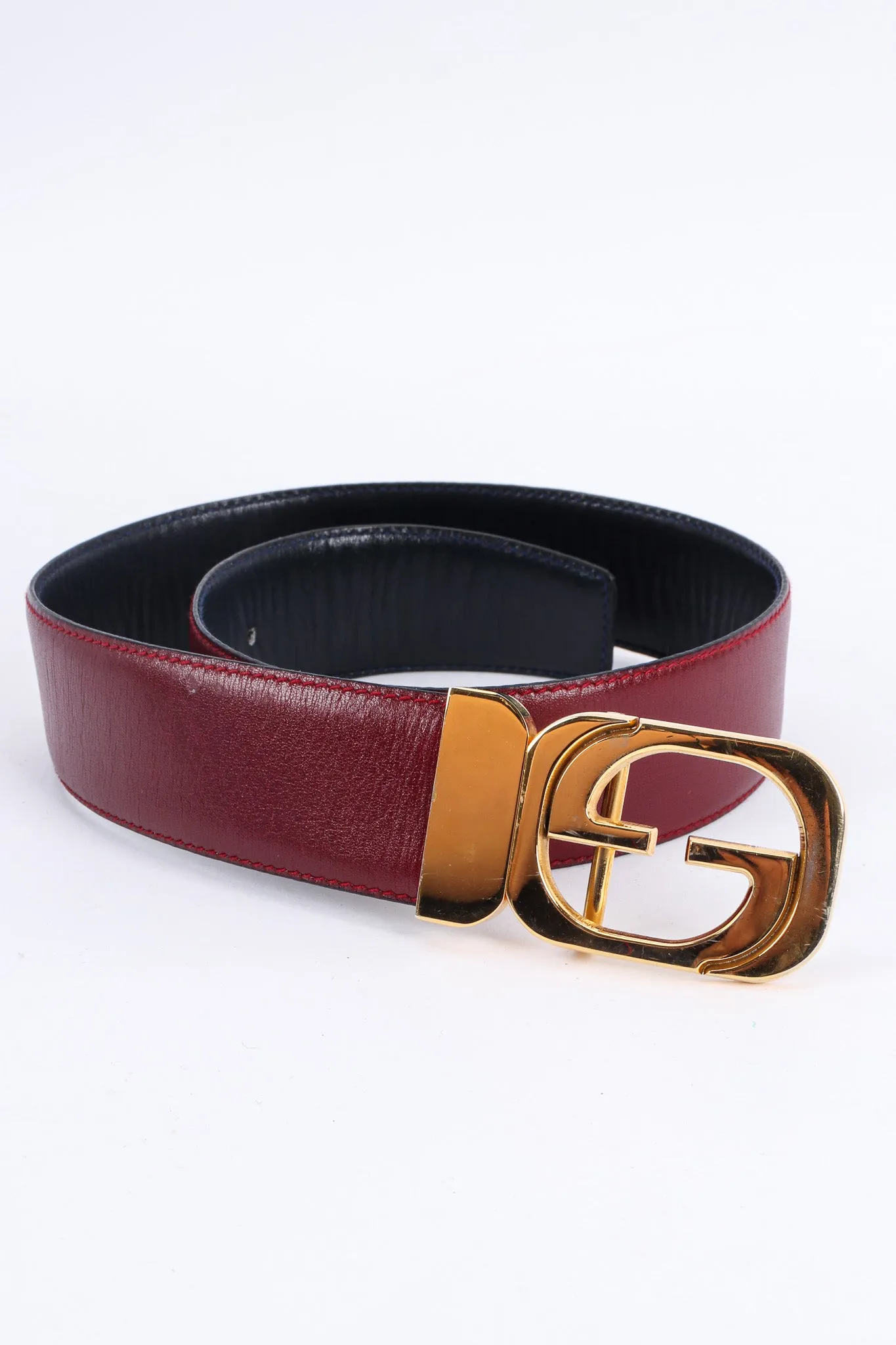 Logo Buckle Leather Belt