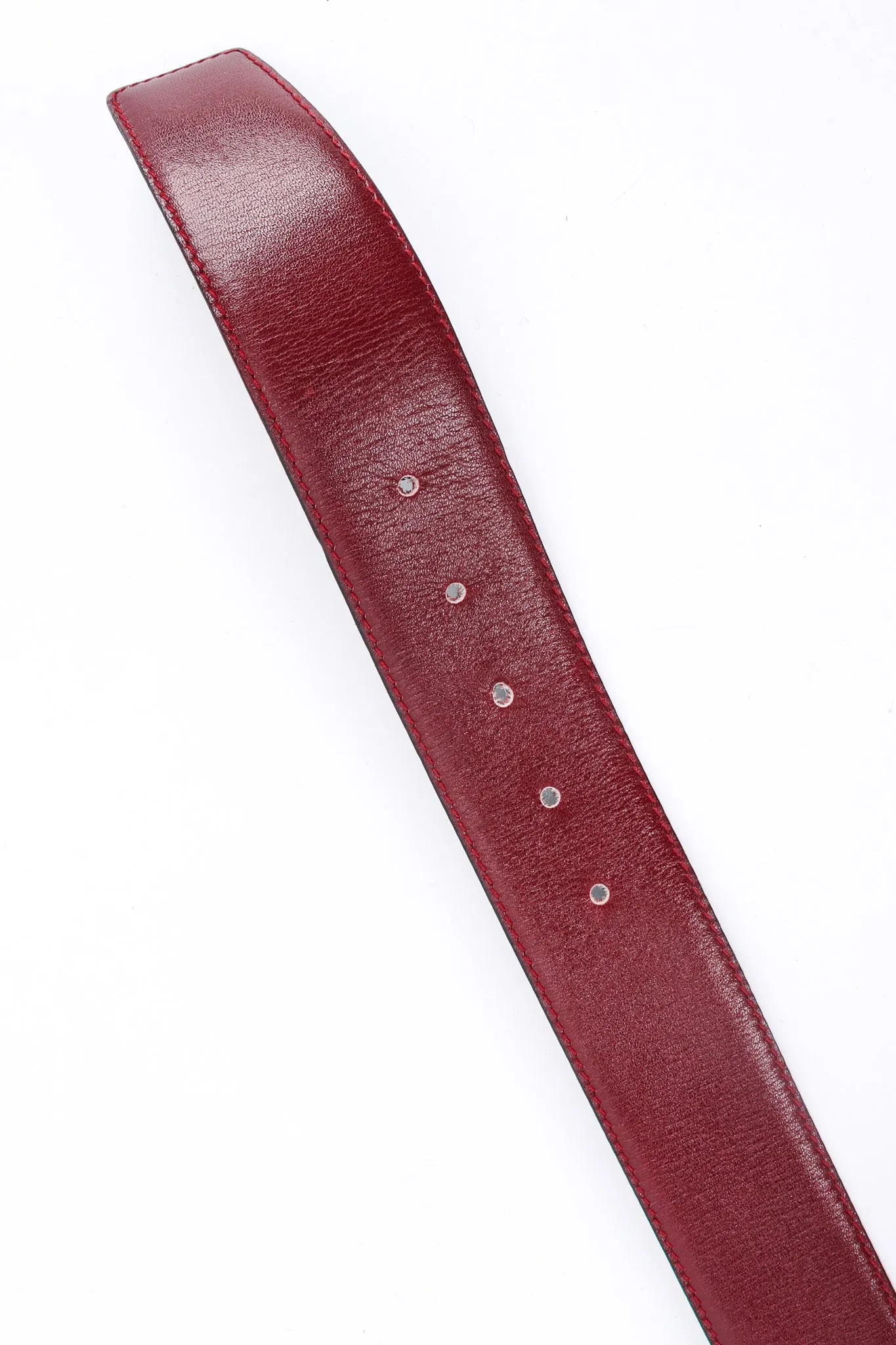 Logo Buckle Leather Belt