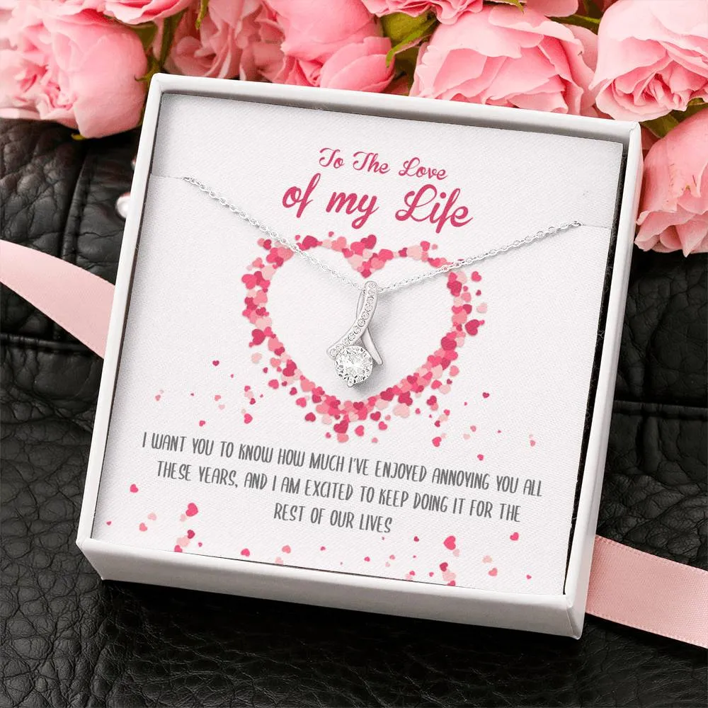 Love Of My Life Ribbon Pendant Necklace