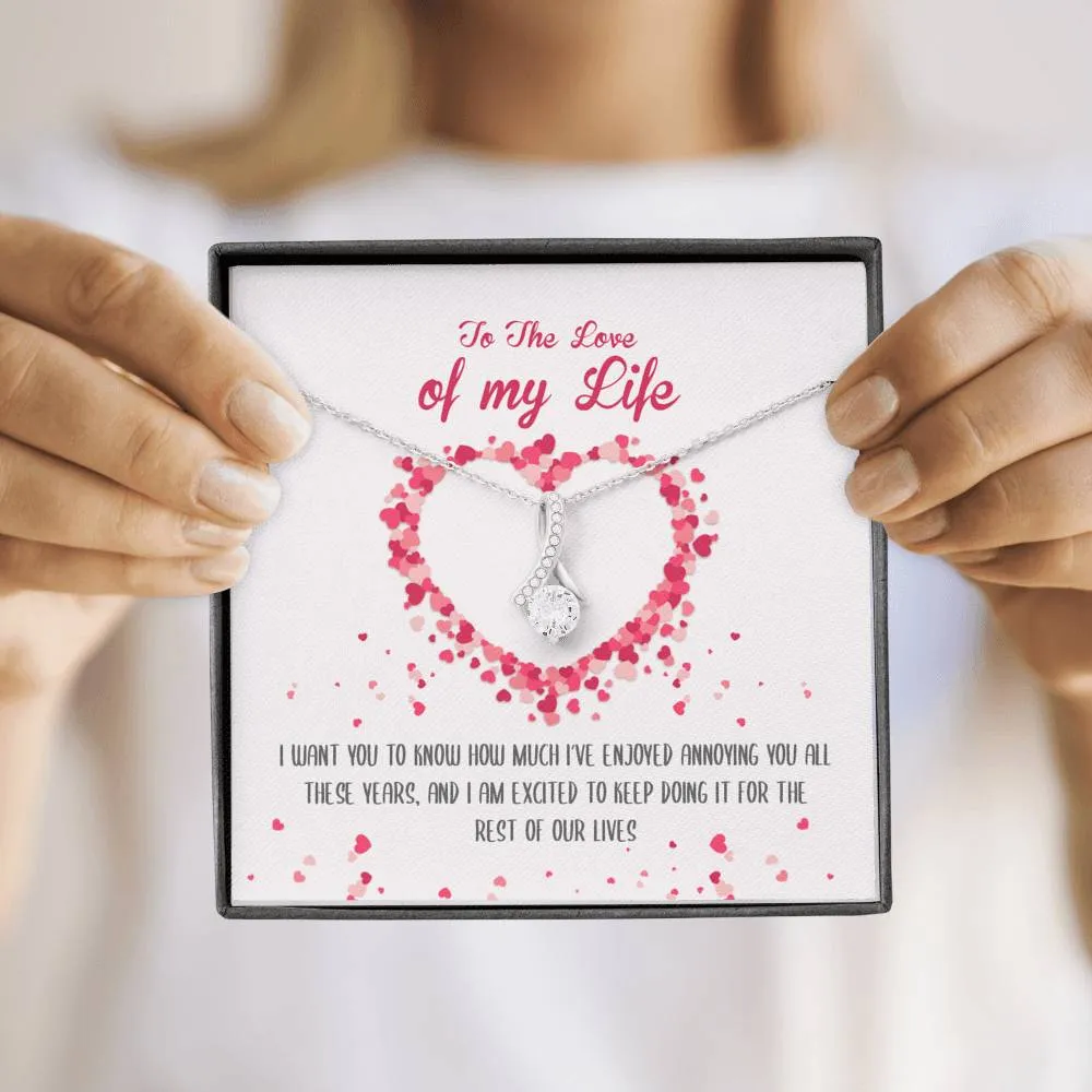 Love Of My Life Ribbon Pendant Necklace