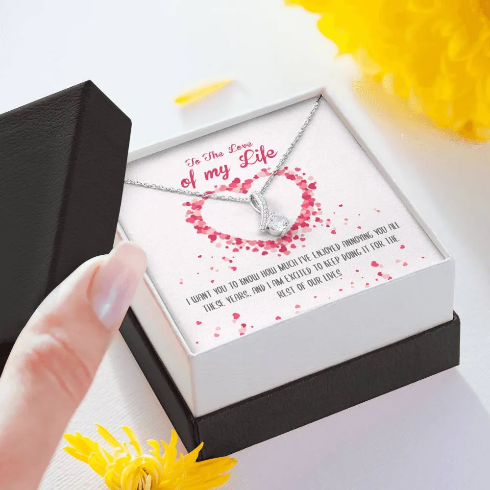 Love Of My Life Ribbon Pendant Necklace
