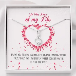 Love Of My Life Ribbon Pendant Necklace