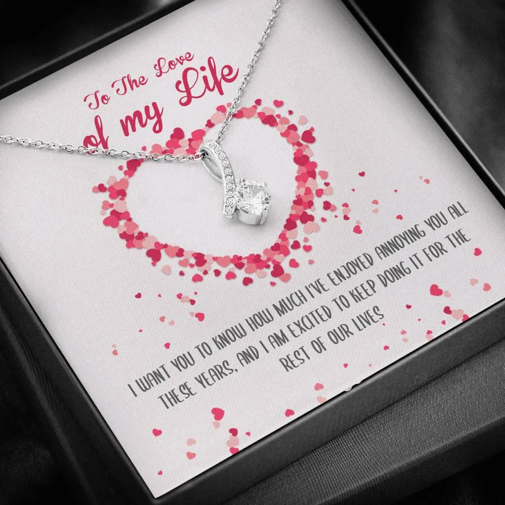 Love Of My Life Ribbon Pendant Necklace