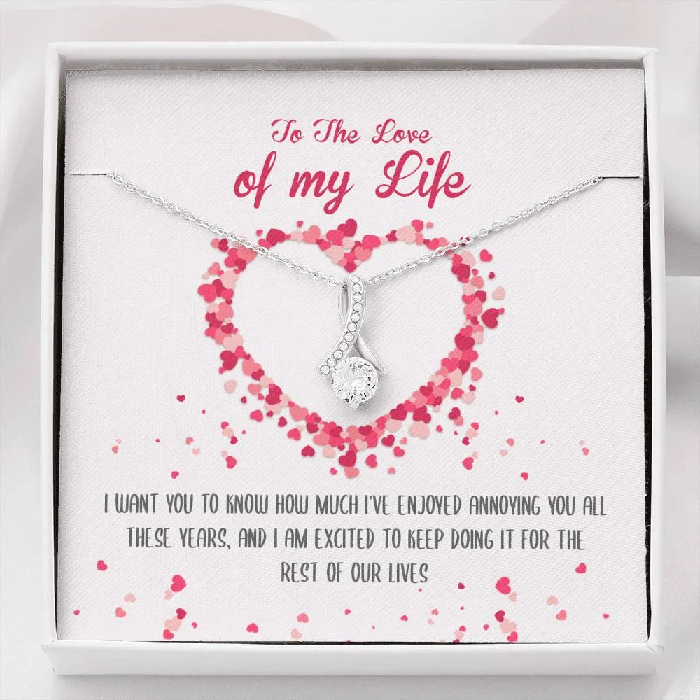 Love Of My Life Ribbon Pendant Necklace
