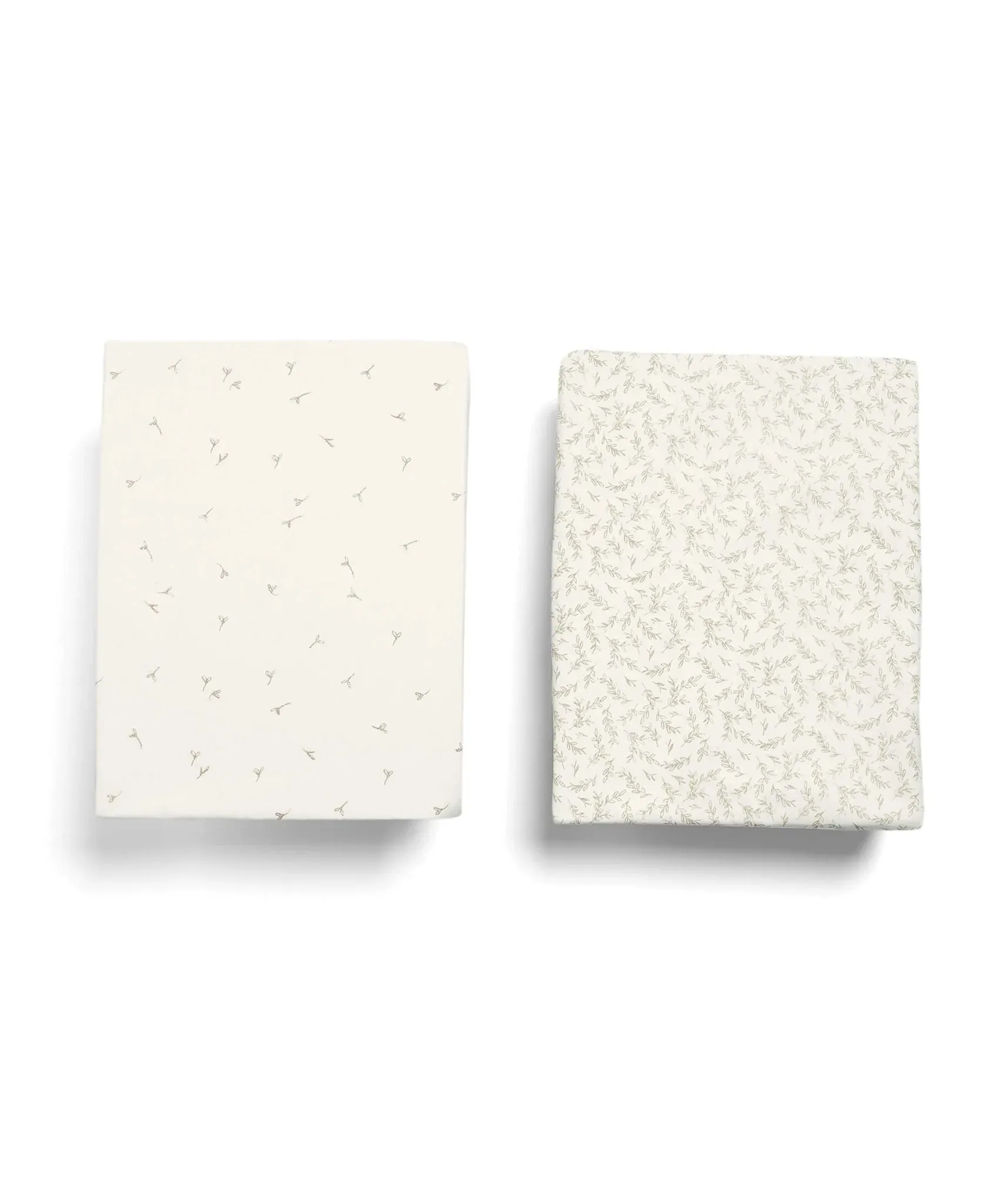 Mamas & Papas 'Welcome to the World Seedling' Cotbed Fitted Sheets (2 pack) - Seed/Leaf