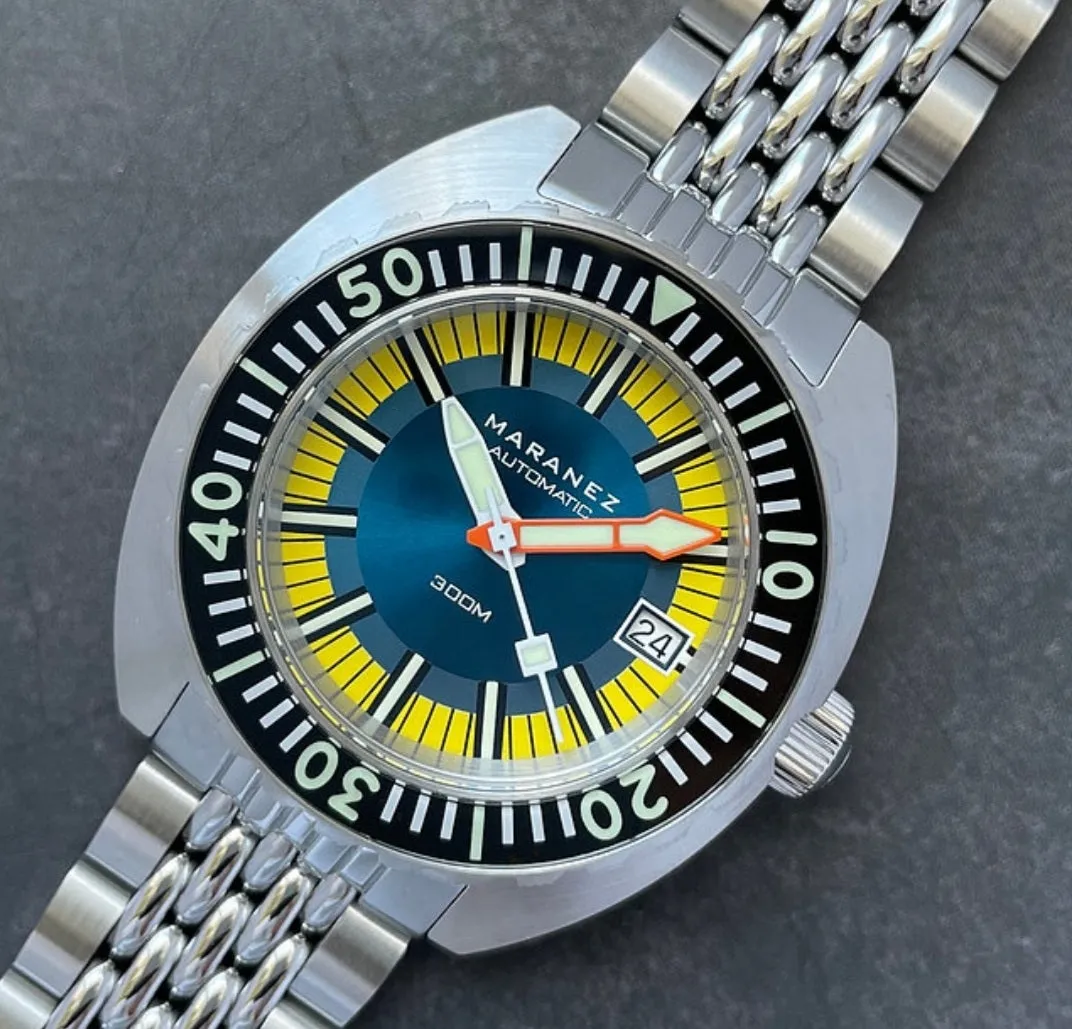 Maranez Samui Steel Automatic Watch Blue Yellow