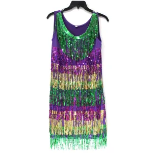 Mardi Gras Sequin Dress w Fringe
