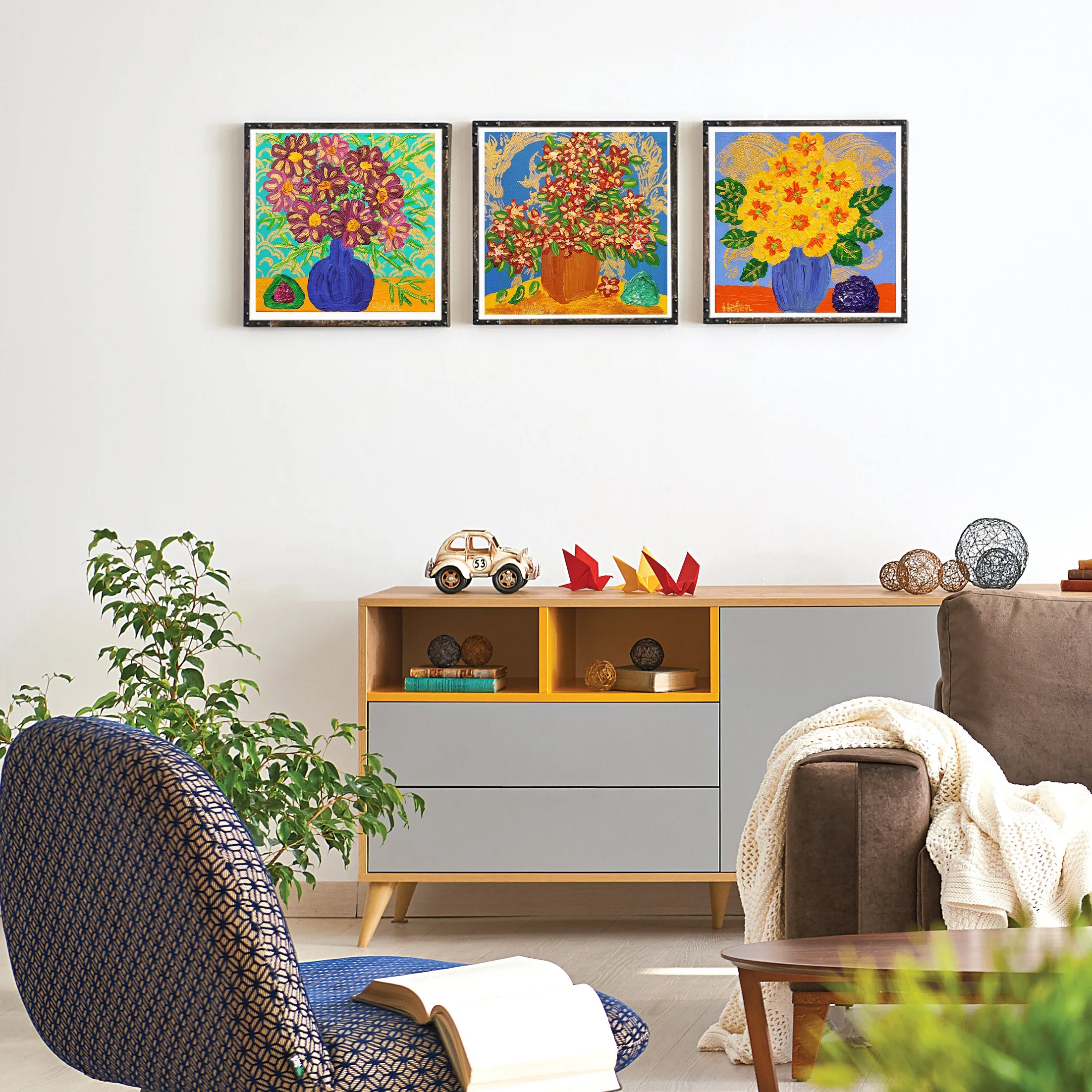 May Hawthorn & Emerald Fine Art Print