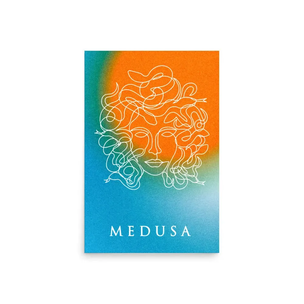 Medusa Rising – Mythical Medusa Poster (Unframed)