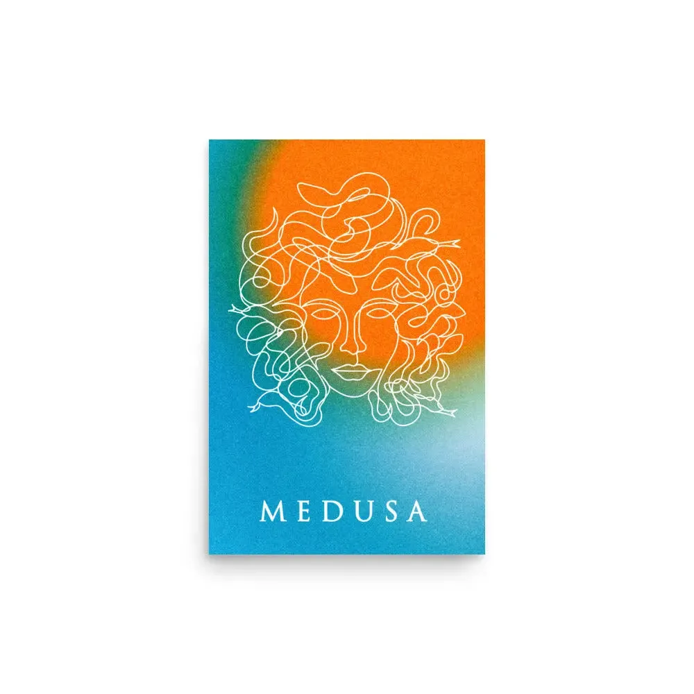 Medusa Rising – Mythical Medusa Poster (Unframed)