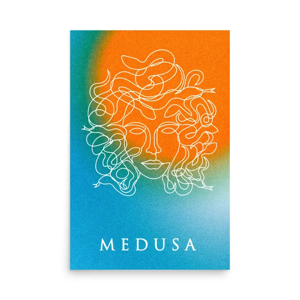 Medusa Rising – Mythical Medusa Poster (Unframed)