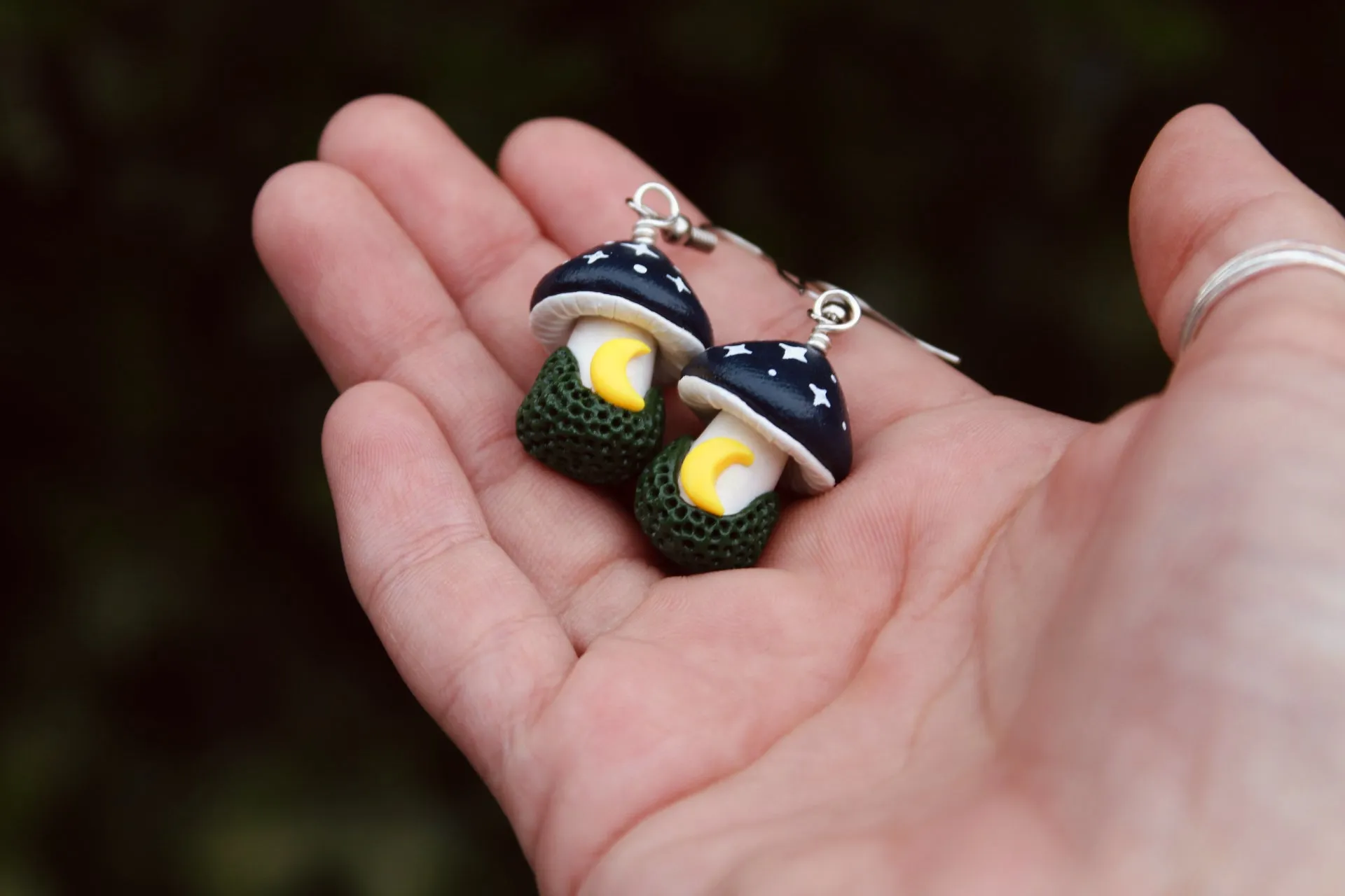 Midnight Mushie Earrings