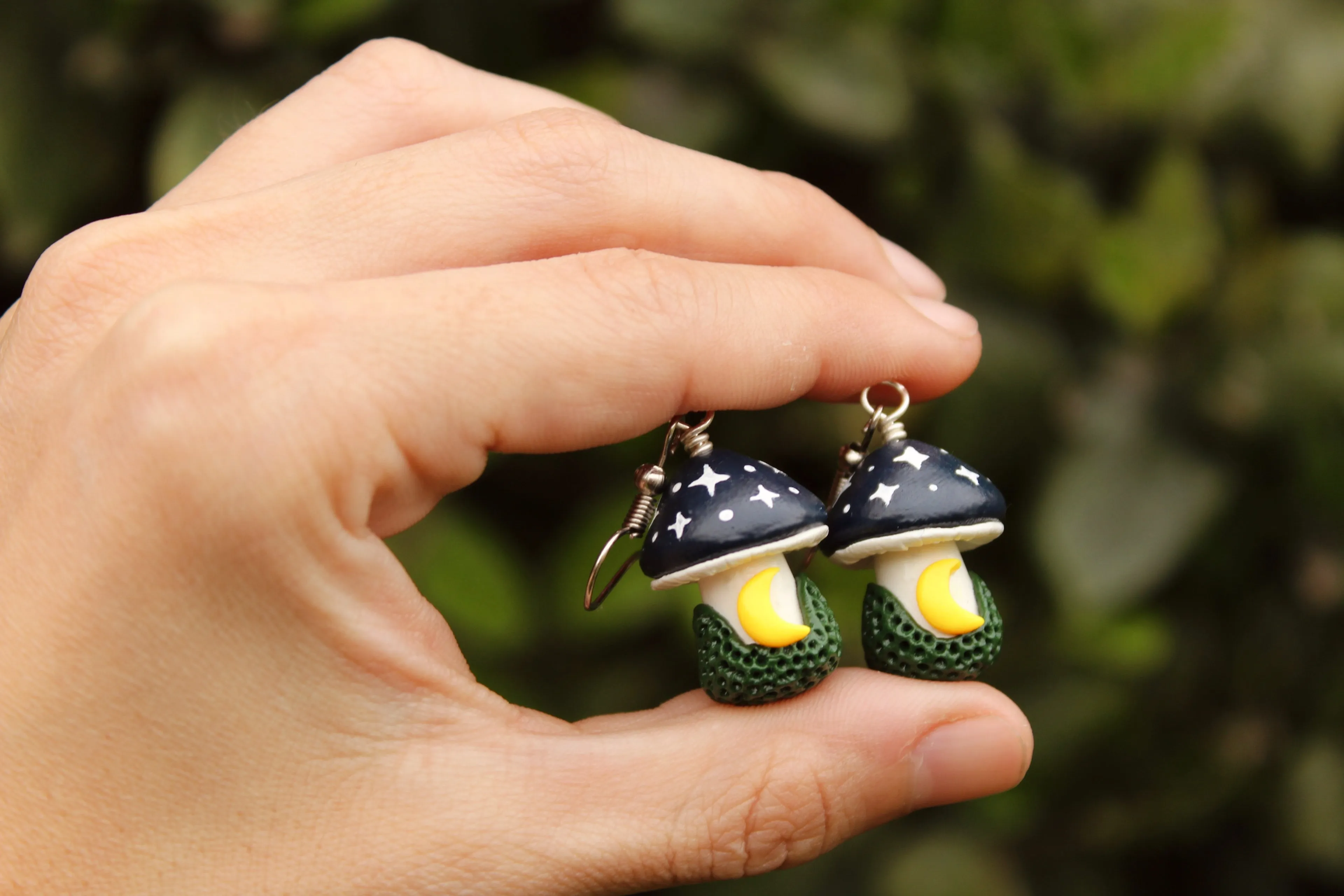 Midnight Mushie Earrings