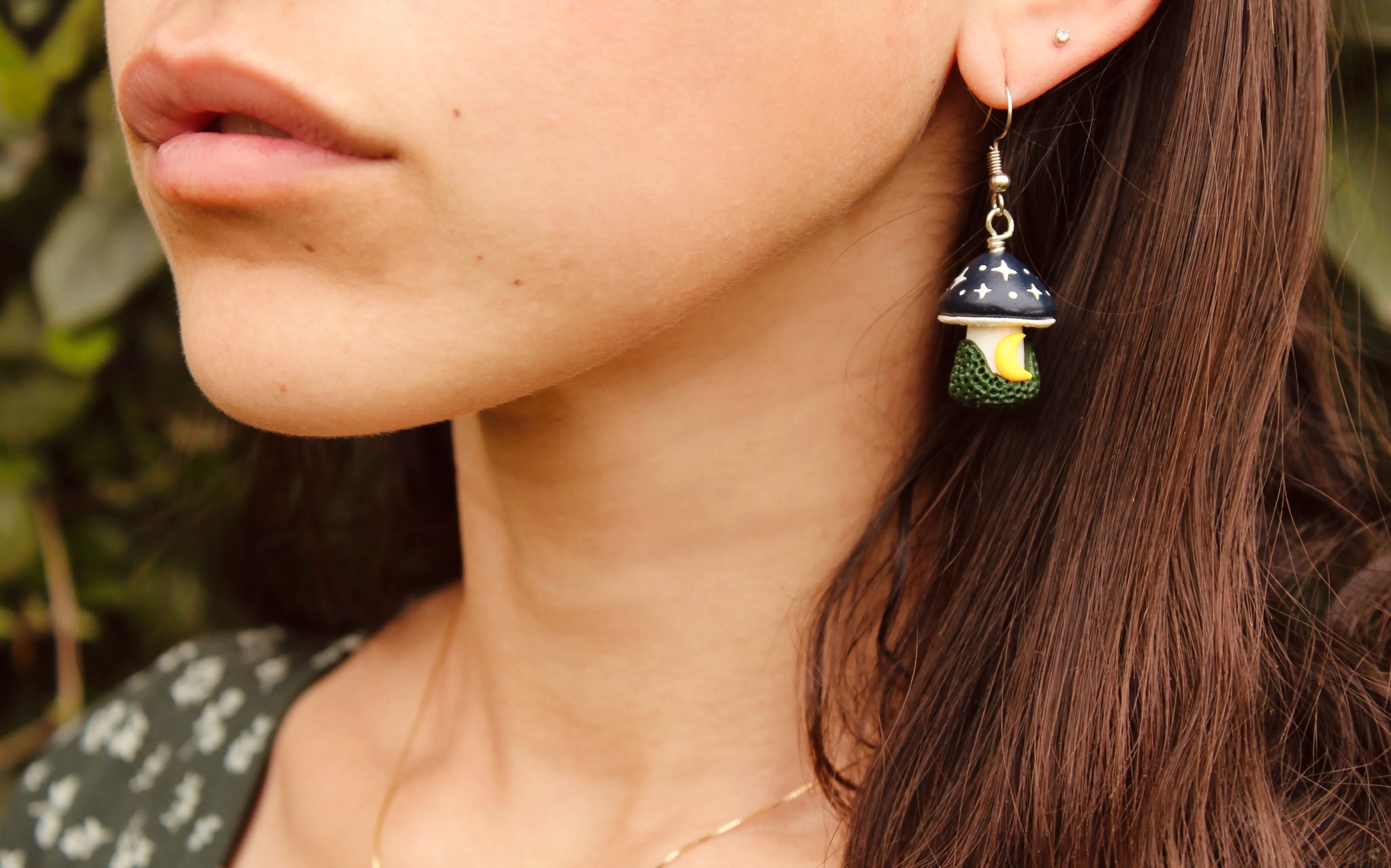 Midnight Mushie Earrings