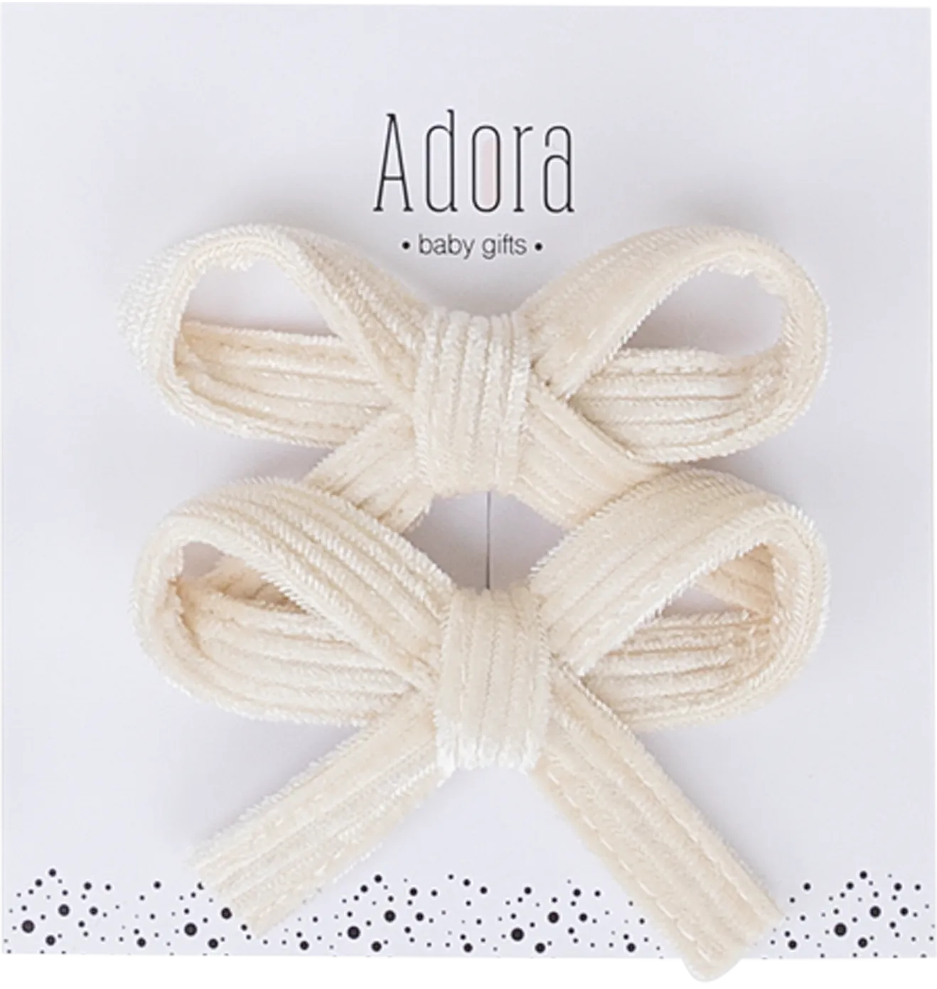 Mini Corduroy Bow Clips Set by Adora