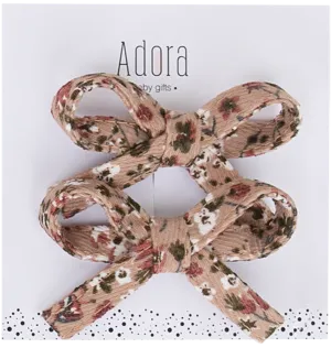 Mini Corduroy Bow Clips Set by Adora