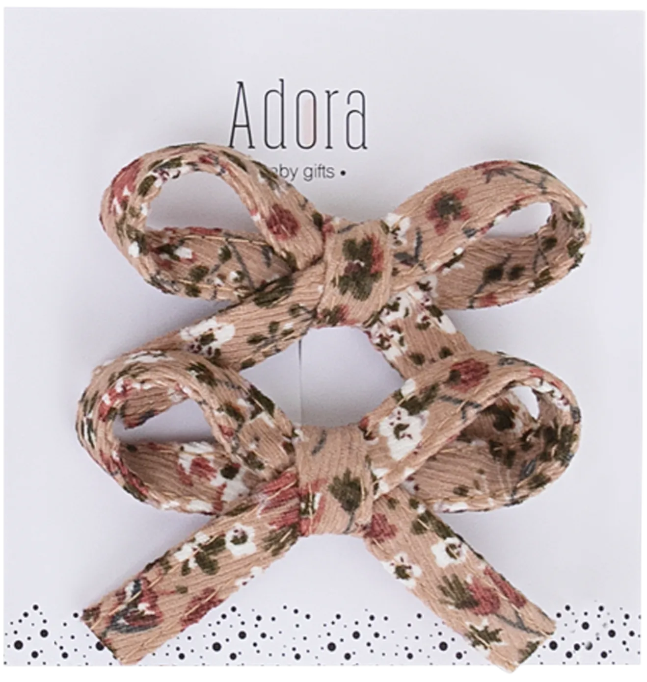 Mini Corduroy Bow Clips Set by Adora