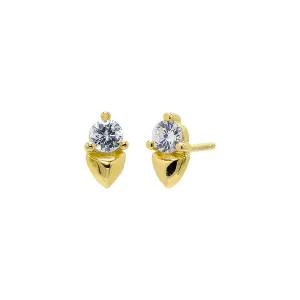 Mini CZ/Solid Stud Earring