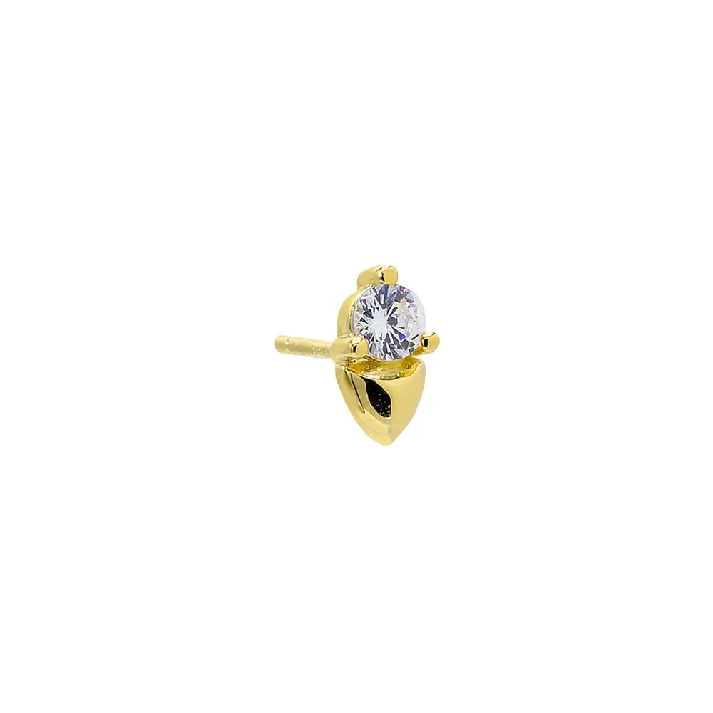 Mini CZ/Solid Stud Earring