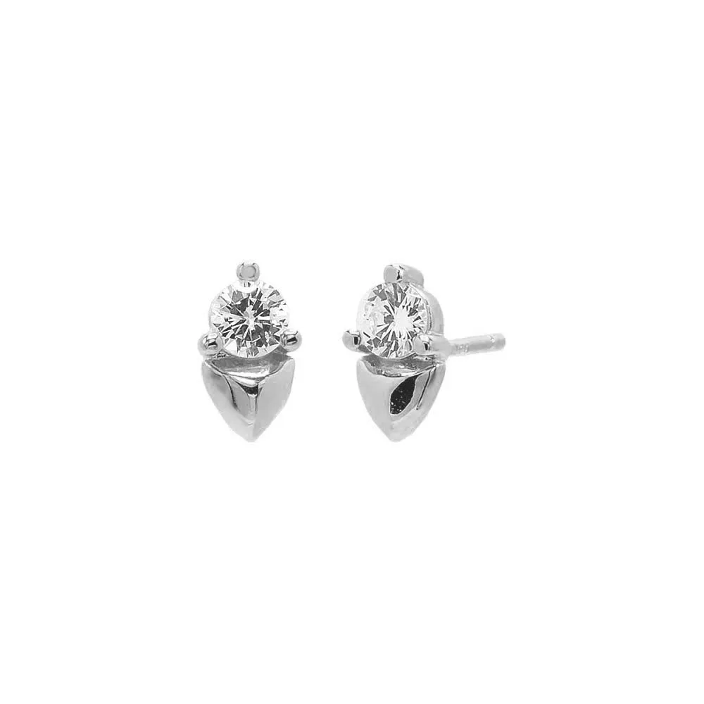 Mini CZ/Solid Stud Earring