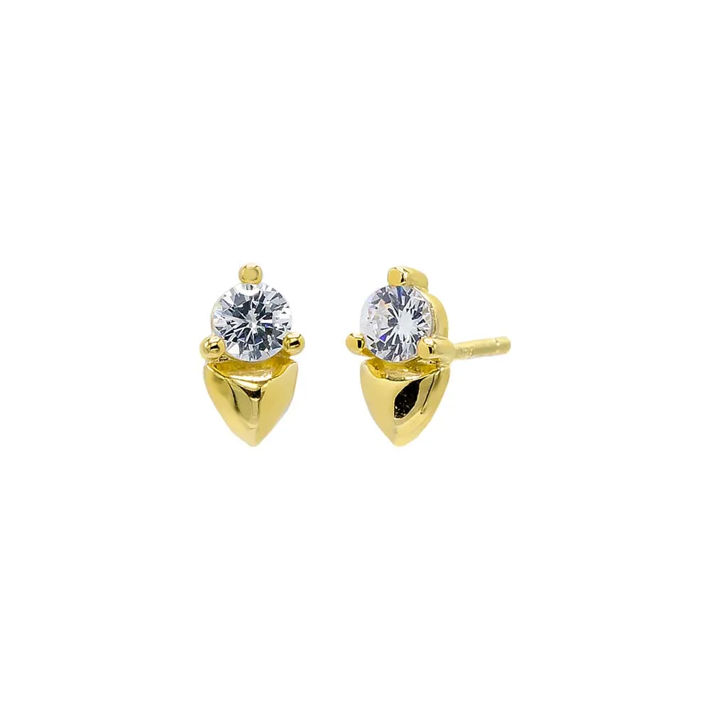 Mini CZ/Solid Stud Earring