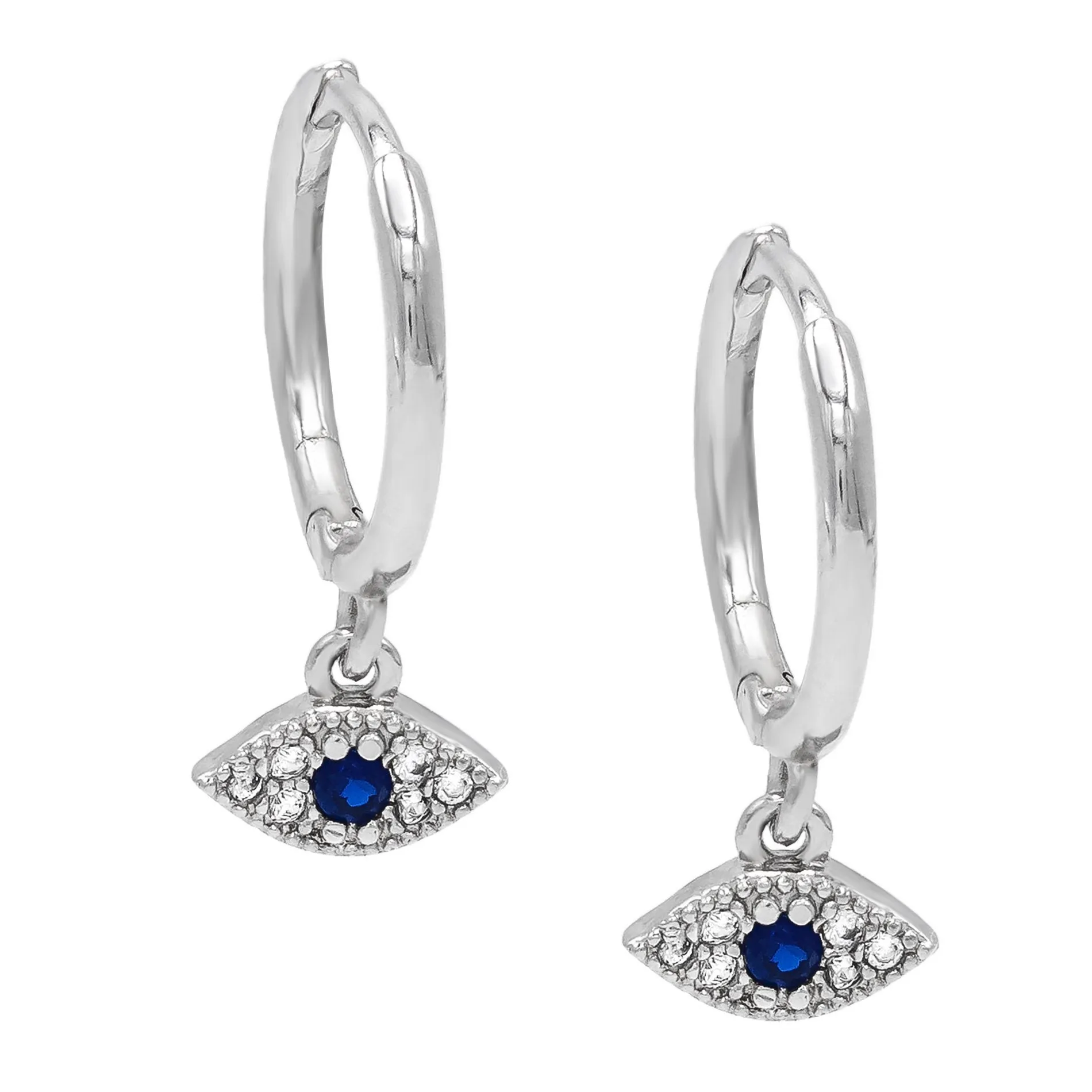 Mini Evil Eye Huggie Earring