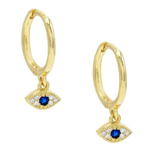 Mini Evil Eye Huggie Earring