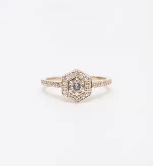 Mini Hex Engagement Ring
