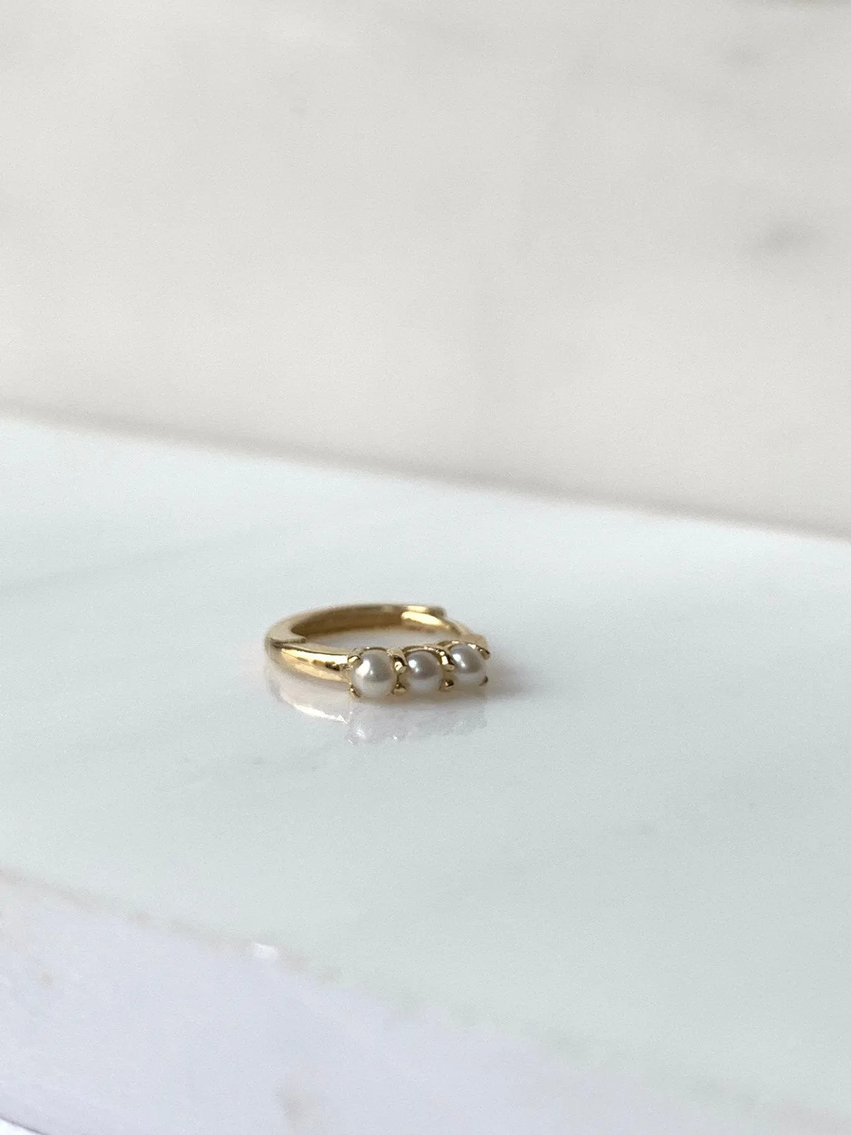 Mini Pearl Hoop