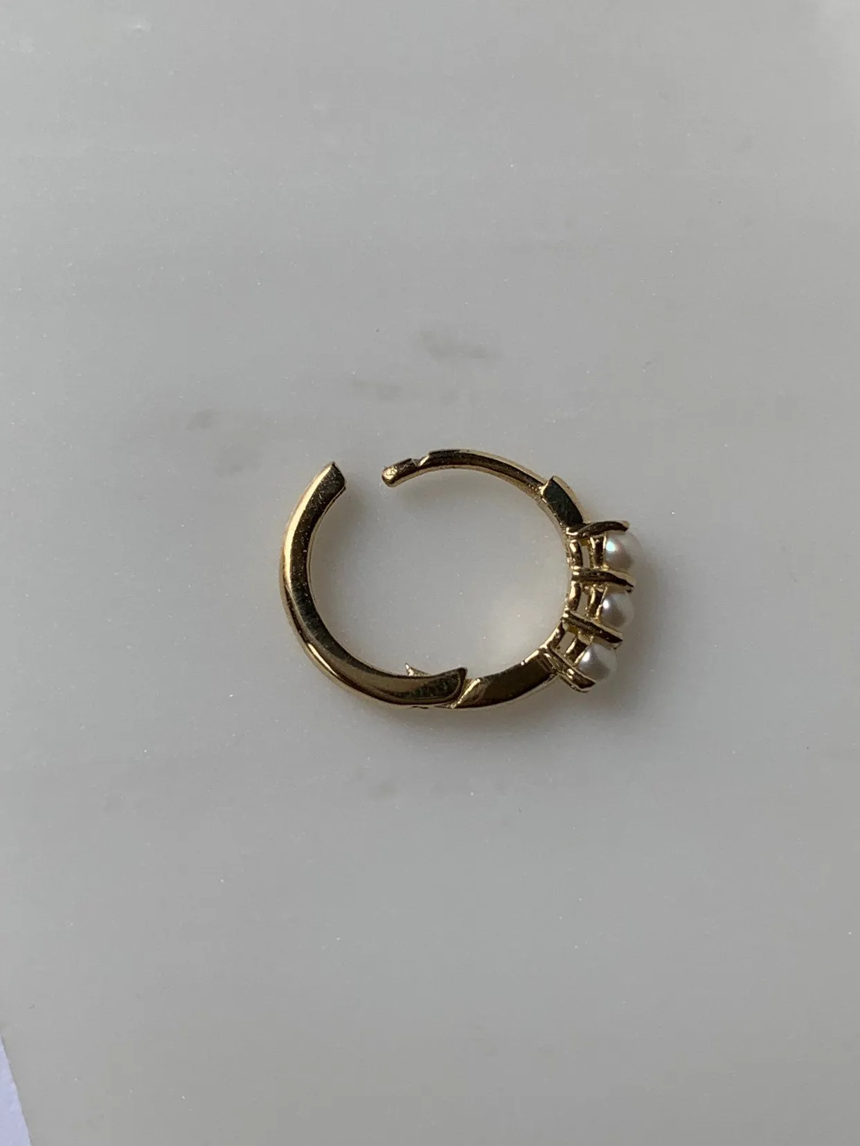 Mini Pearl Hoop